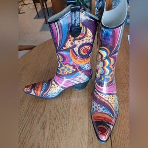 Conkys Western Style Colorful Rain Boots - Size 11